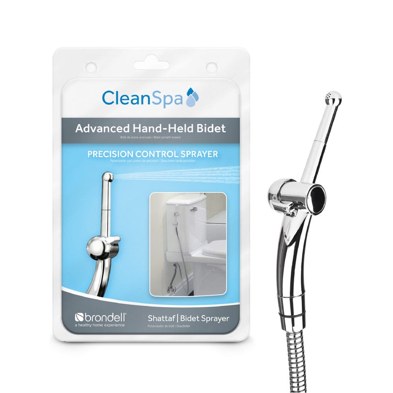 Brondell Hand Held Bidet Sprayer for Toilet: Brondell CleanSpa Advanced Bidet Attachment, Precision Pressure Control Jet Spray, Ergonomic Handheld Bidet for Toilet, Toilet Water Sprayer & Hose Set - Image 1